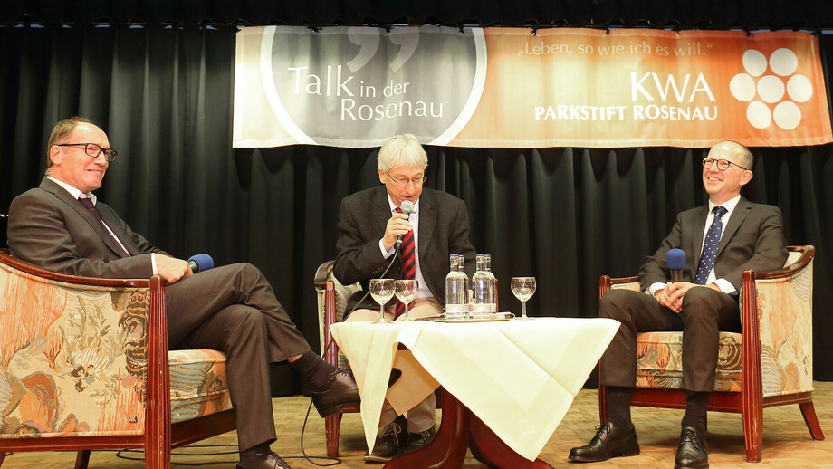 Talk im Oktober 2016: Horst Schmieder (li) und Dr. Stefan Arend (re), KWA-Vorstände
